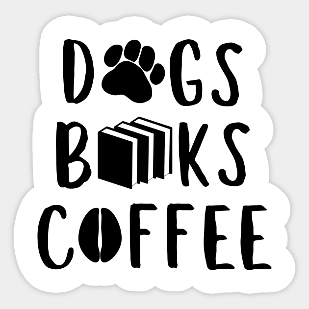 Dogs, books and coffee Sticker by colorbyte